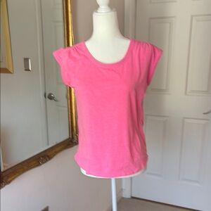 Talbots Bright Pink Cap Sleeve T-Shirt